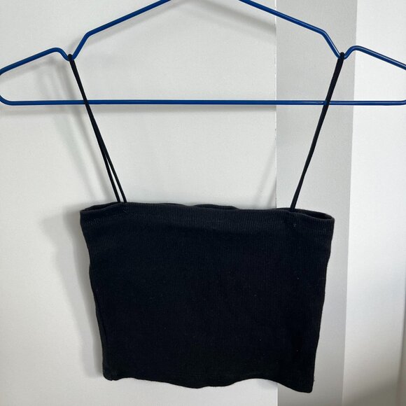 Zara Black Tank Top spaghetti Straps - Size Medium - Picture 1 of 4